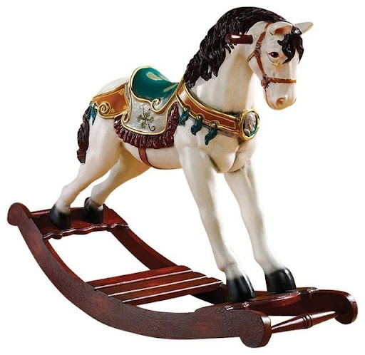 Photo of a rocking horse.